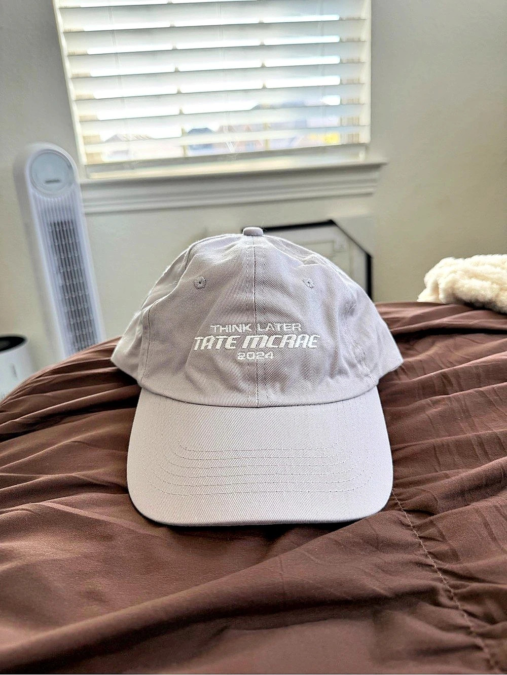 Tate McRae Think Later World Tour 2024 Baseball Cap Gray Baseball Cap